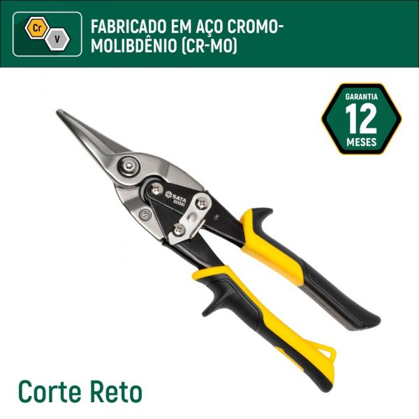 Tesoura Aviação Corte Reto Sata 10
