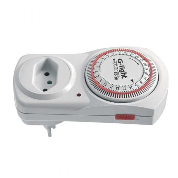 Timer Analógico Branco Autovolt 10A G-Light