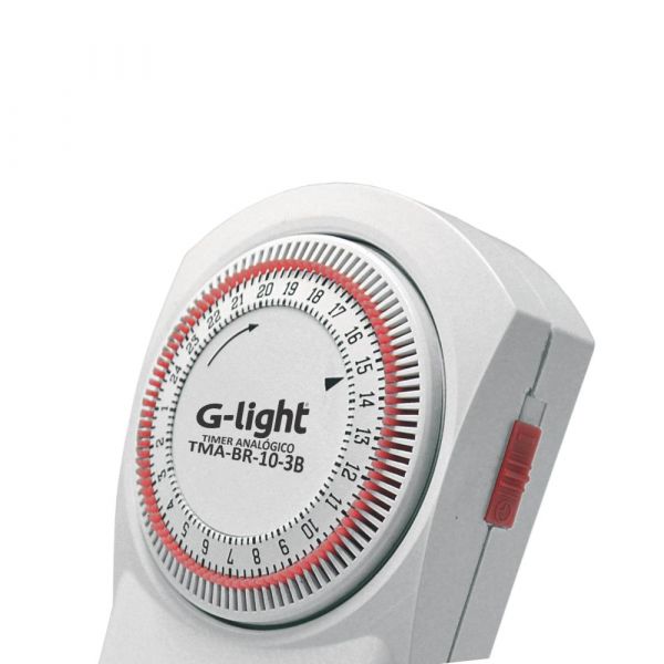 Timer Analógico Branco Autovolt 10A G-Light