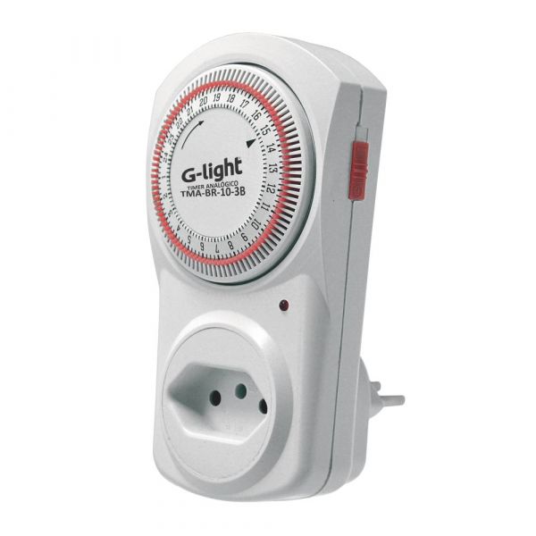 Timer Analógico Branco Autovolt 10A G-Light