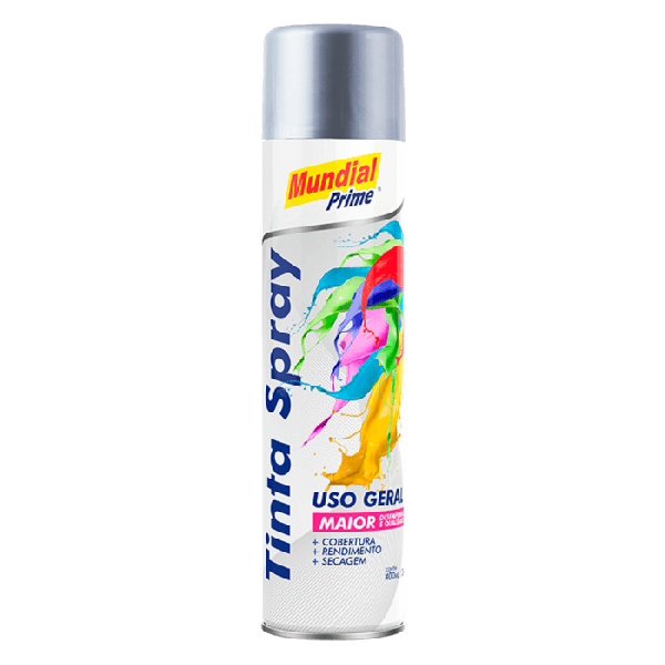 Tinta Spray Cinza Medio 400ml Mundial Prime 3197czm