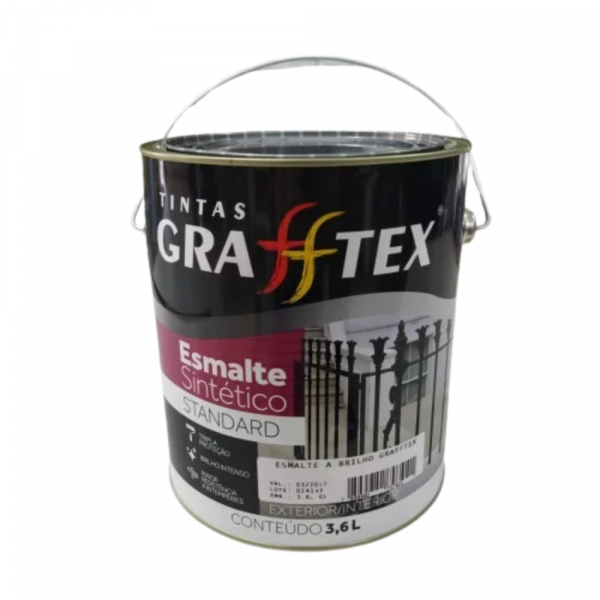 Tinta Brilhante Preto Fosco Dupla Função 3,6L Grafftex