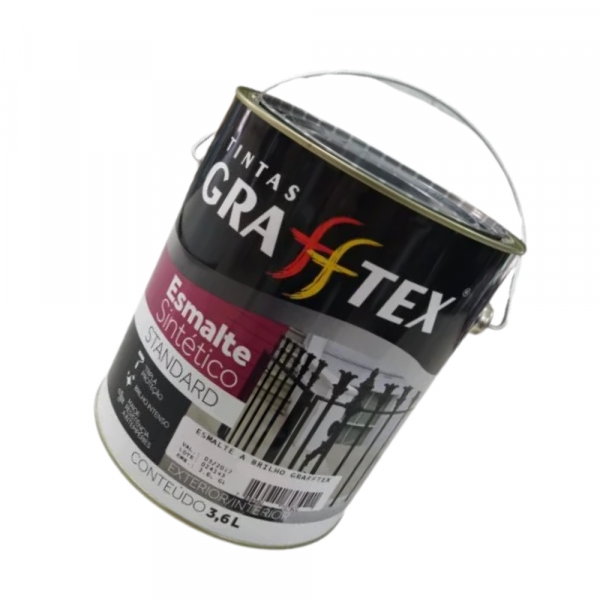Tinta Brilhante Preto Fosco Dupla Função 3,6L Grafftex