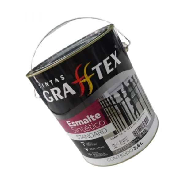 Tinta Brilhante Preto Fosco Dupla Função 3,6L Grafftex