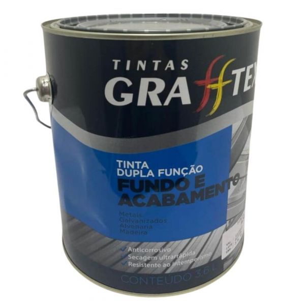 Tinta Dupla Função Brilhante Cinza 3,6L Grafftex 
