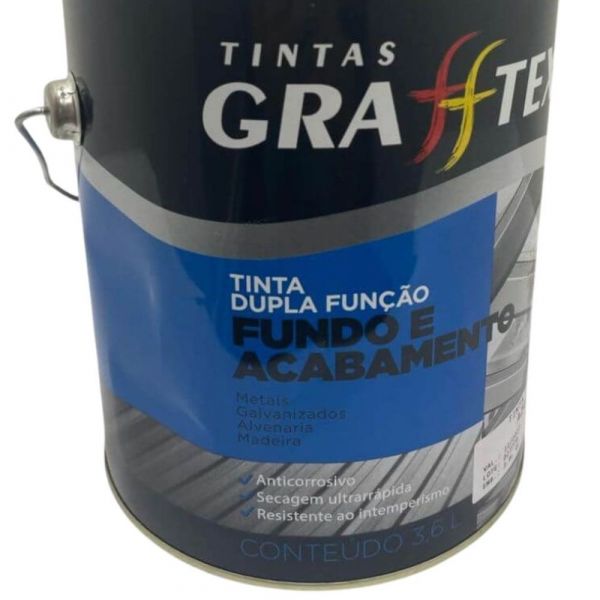 Tinta Dupla Função Brilhante Cinza 3,6L Grafftex 