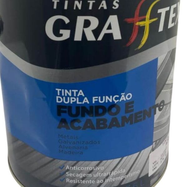Tinta Dupla Função Brilhante Cinza 3,6L Grafftex 