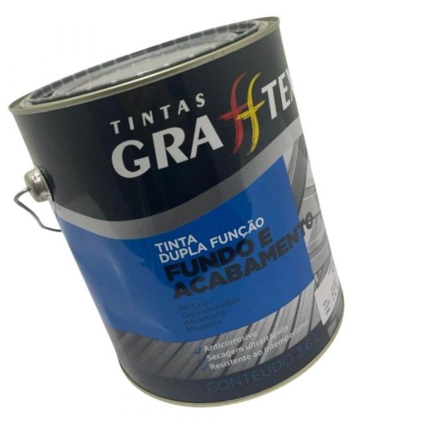 Tinta Dupla Função Brilhante Cinza 3,6L Grafftex 