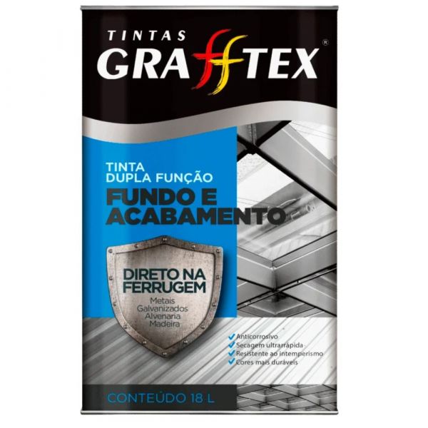 Tinta Dupla Função Brilhante Cinza N6,5 18L Grafftex 