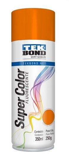 Tinta Spray Laranja Fluorescente 350ml Tek Bond