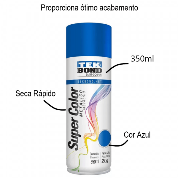 Tinta Spray Azul 350ml Tek Bond