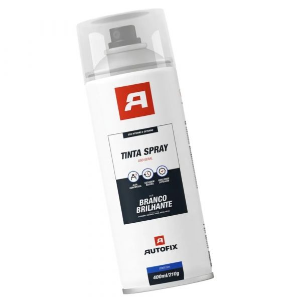 Tinta Spray Branco Brilhante 400ml Autofix