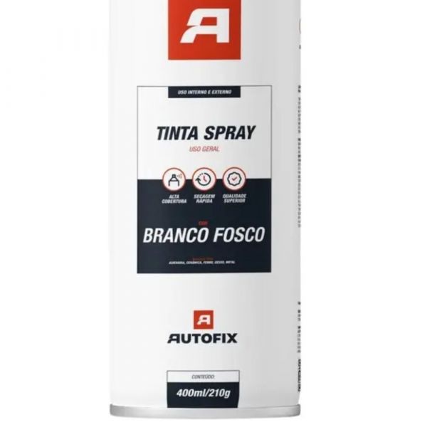 Tinta Spray Branco Fosco 400ml Autofix