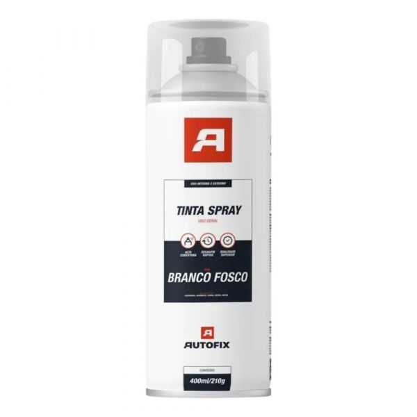 Tinta Spray Branco Fosco 400ml Autofix