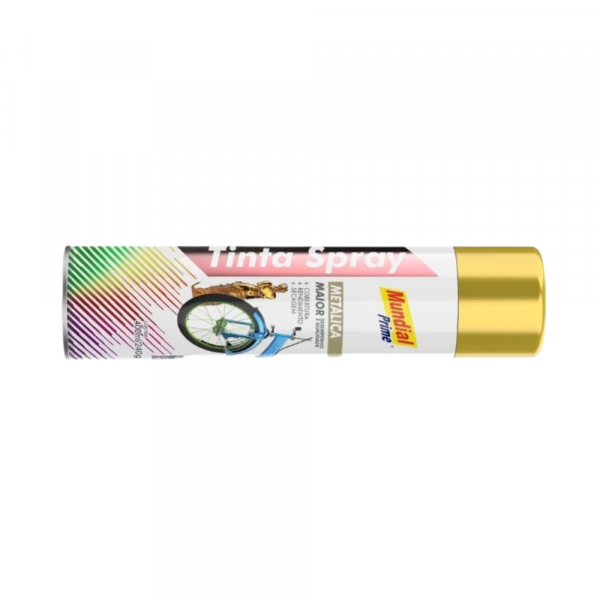 Tinta Spray Ouro Metálico 400ml Mundial Prime 