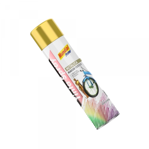 Tinta Spray Ouro Metálico 400ml Mundial Prime 