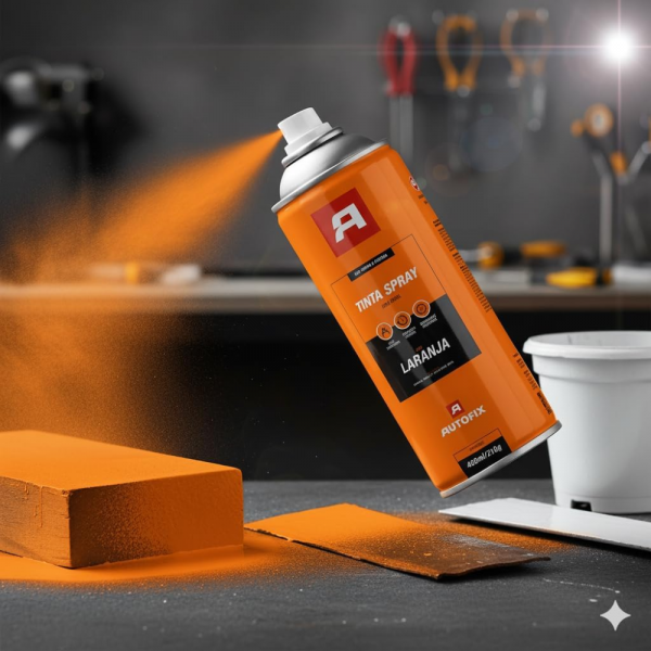 Tinta Spray Uso Geral 400ml Laranja Autofix