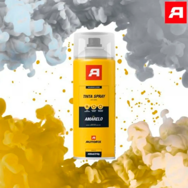 Tinta Spray Uso Geral Amarelo 400ml Autofix 