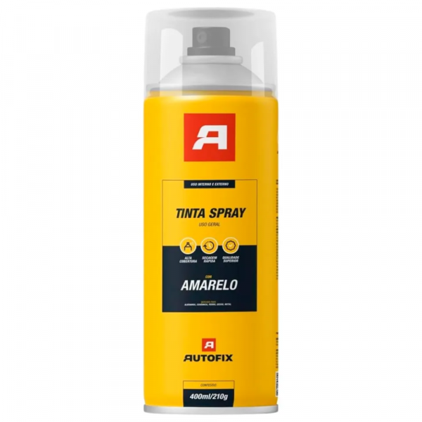 Tinta Spray Uso Geral Amarelo 400ml Autofix 