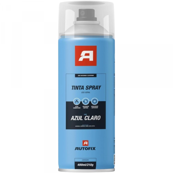 Tinta Spray Uso Geral Azul Claro 400ml Autofix 