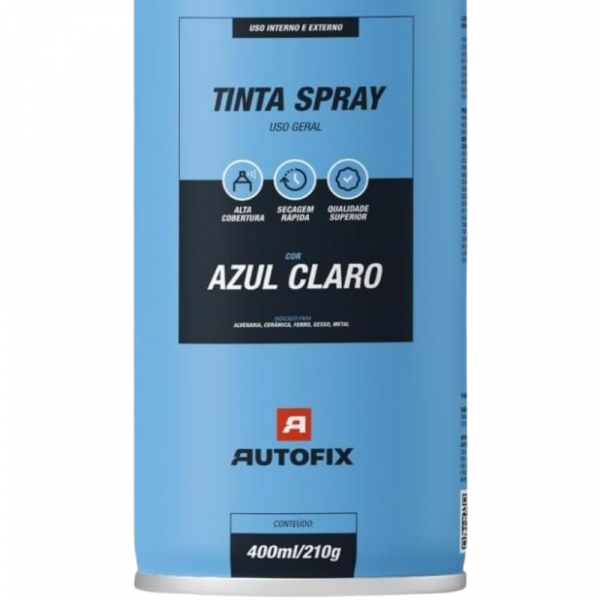 Tinta Spray Uso Geral Azul Claro 400ml Autofix 