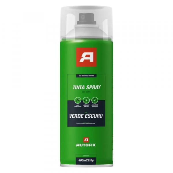 Tinta Spray Uso Geral Verde Escuro 400ml Autofix 