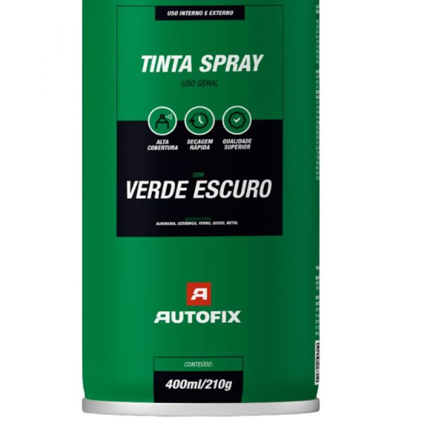 Tinta Spray Verde Escuro 400ml Autofix