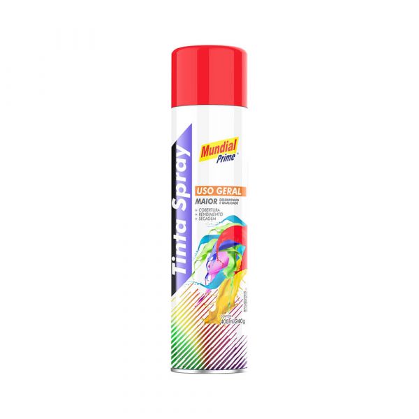 Tinta Spray Vermelho 400ml- Mundial Prime