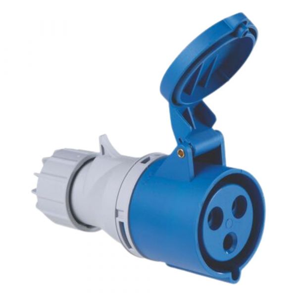 Tomada de Acoplamento Industrial 32A 2P+T 220/250V 6H VCA Tramontina 