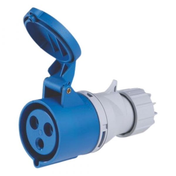 Tomada de Acoplamento Industrial 32A 2P+T 220/250V 6H VCA Tramontina 