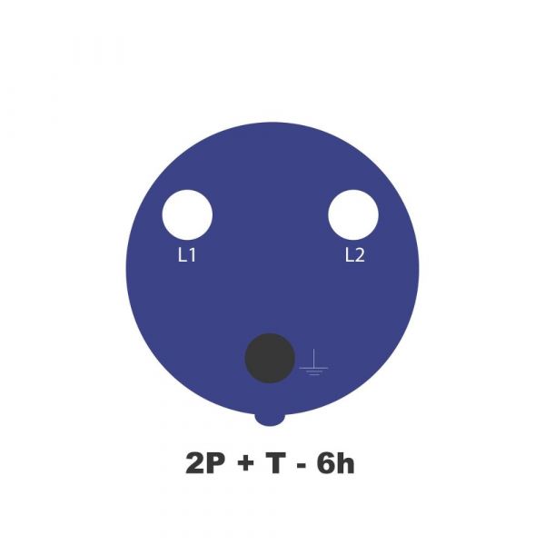 Tomada de Acoplamento Industrial 32A 2P+T 220/250V 6H VCA Tramontina 