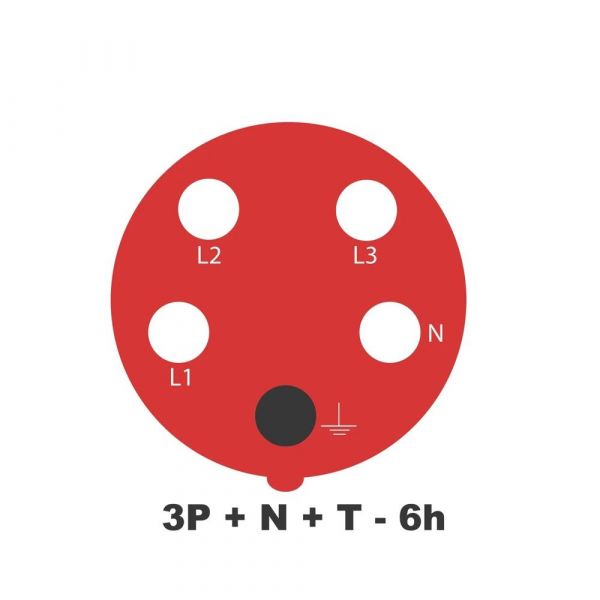 Tomada de Acoplamento Industrial 3P+N+T 63A 380-415 Vca 6H Tramontina