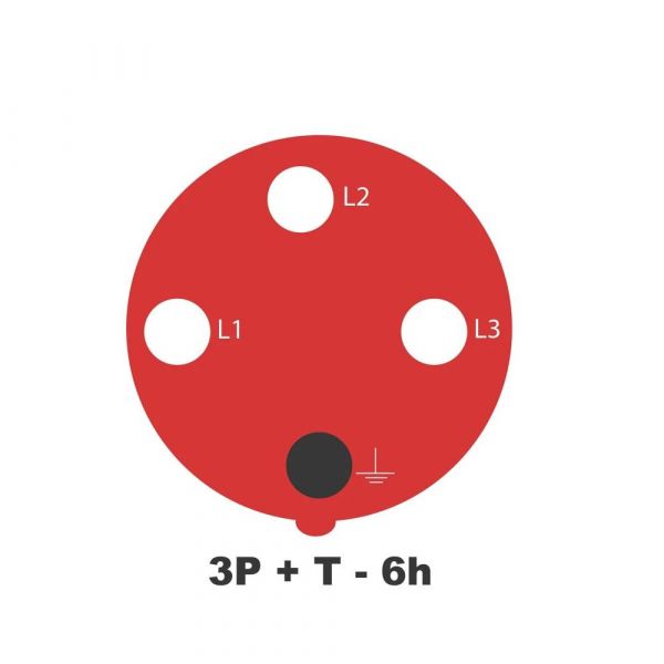 Tomada de Acoplamento Industrial 3P+T 32A 380-415 Vca 6H Tramontina