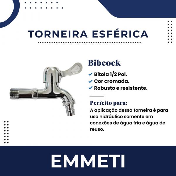 Torneira Esférica Cromada 1/2