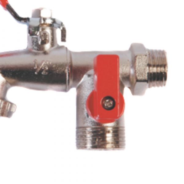 Torneira Esfera Máquina e Tanque 2 Saídas Bico 1/2 Pol. X 3/4 Pol. Lotus