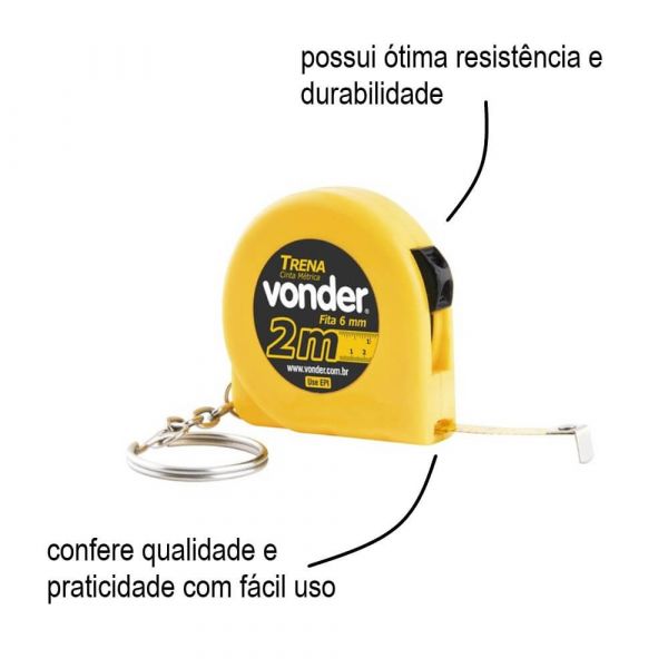 Trena Chaveiro de Aço 2 Metros Vonder