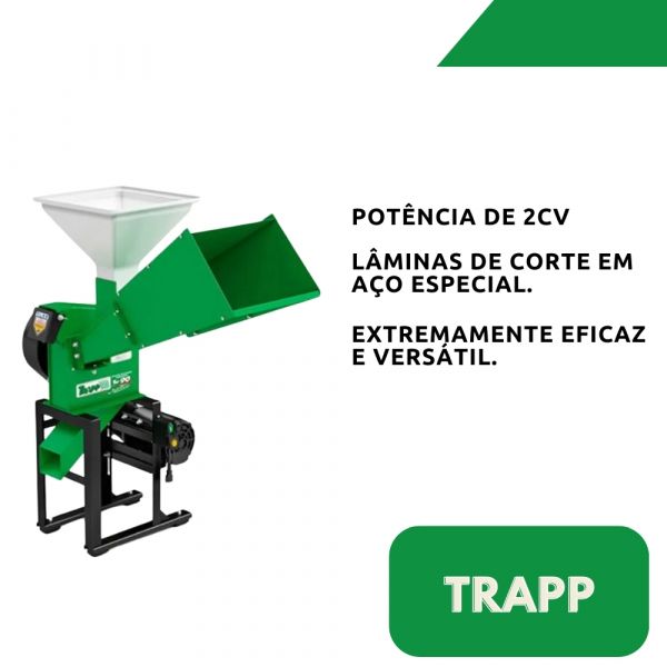Triturador Forrageiro TRF-90 Motor 2cv Monofásico 127/220v NR-12 Trapp