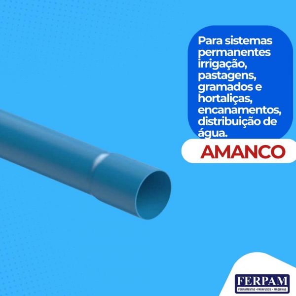 Tubo Agro PN60 Irrigação Dn25 3 Metros Amanco