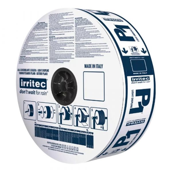2.600 Metros de Tubo Gotejador 8 Mil 16mm 1.1 Litros/H 20cm P1 Irritec