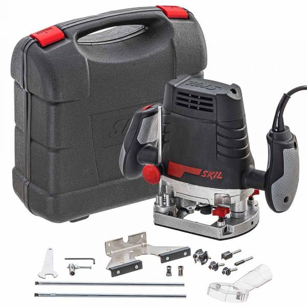 Tupia Skil 1831 1100W com 6 fresas, 3 pinças e 3 guias em maleta