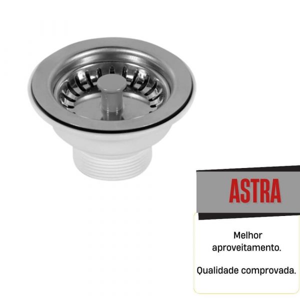 Válvula Americana 3.1/2 Pol. com Puxador Cinza Astra