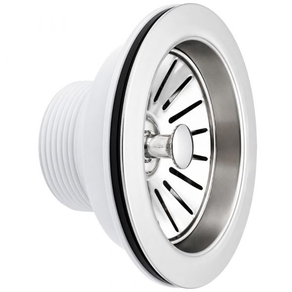 Válvula Pia Americana 3.1/2 Pol. ABS com Inox Metais Premium