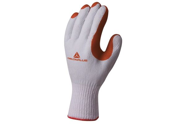 Luva Poliéster/Algodão Fluo Revestida Latex 9 Delta Plus