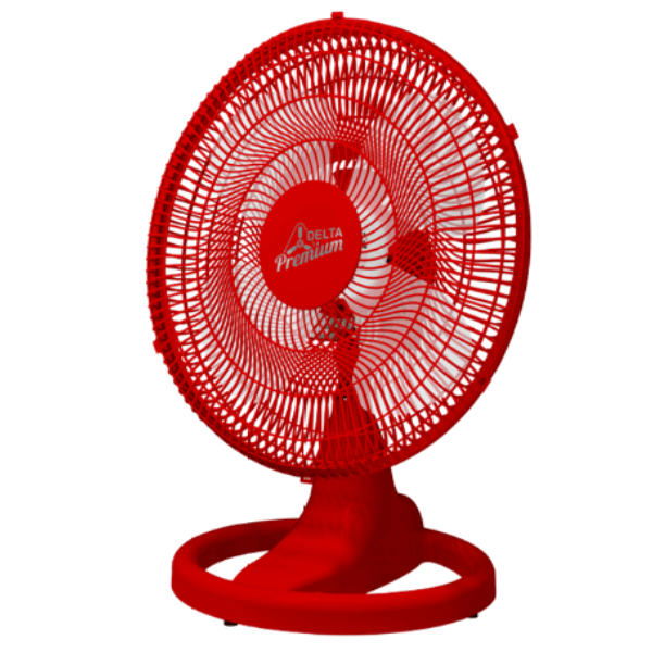 Ventilador Mesa Oscilante Premium Vermelho 50 cm Venti-Delta 