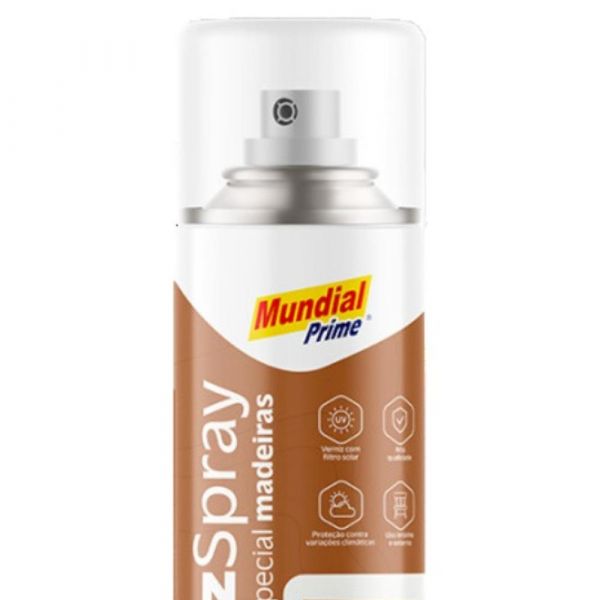 Verniz Spray para Madeiras Natural 400ml Mundial Prime