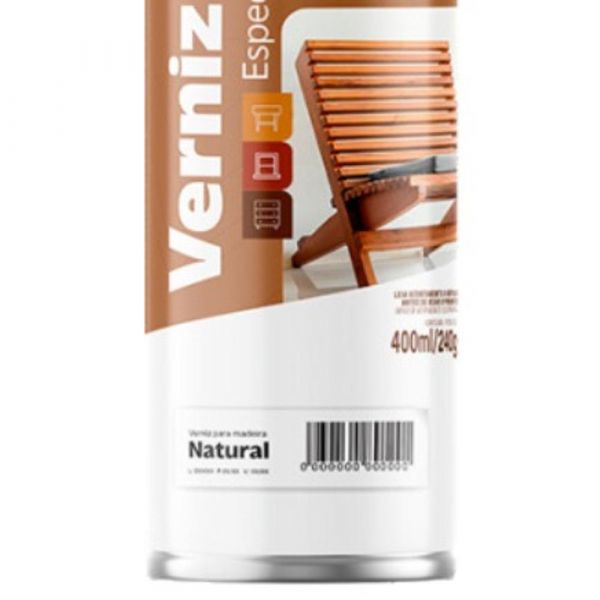 Verniz Spray para Madeiras Natural 400ml Mundial Prime